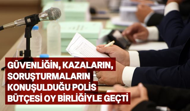 Polis Genel Müdürlüğü bütçesi oy birliğiyle kabul edildi