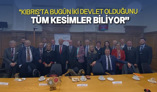 Cumhurbaşkanı Tatar, İngiliz parlamenterler ve Kıbrıs Türk toplumu mensuplarıyla bir araya geldi