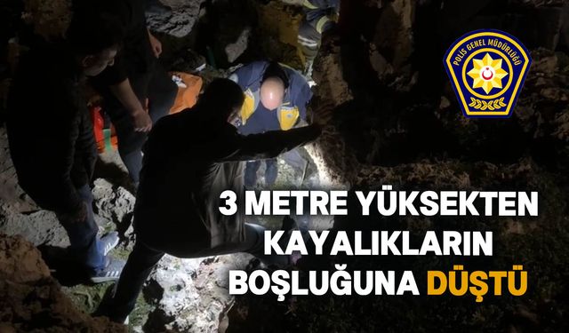 Girne'de yürüyüş yaparken kayalıkların arasına düşen kişi yaralandı