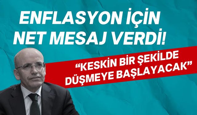 TC Hazine ve Maliye Bakanı Mehmet Şimşek: "Dezenflasyon sürecine gireceğiz"
