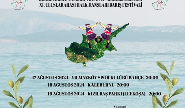 11. Halk Dansları ve Barış Festivali cumartesi günü başlıyor