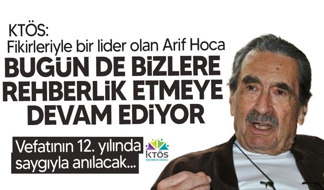 Arif Hasan Tahsin vefatının 12. yılında anılacak!