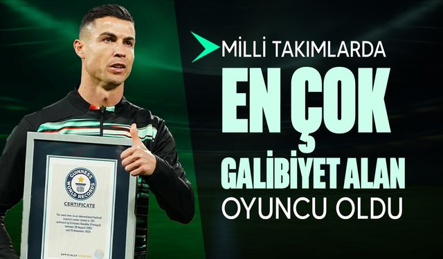 Cristiano Ronaldo, Guinness Dünya Rekoru ödülünü aldı