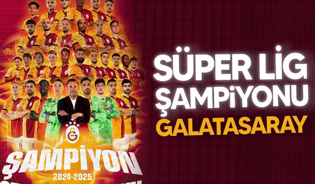 Süper Lig'in 36. haftasında Galatasaray şampiyonluğunu ilan etti!