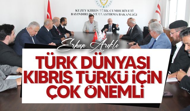 Arıklı, Türk Dünyası Mühendisler ve Mimarlar Birliği heyetini kabul etti