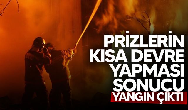 Bir iş yerine ait lojmanın yatak odasında yangın çıktı!