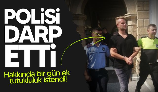 Gönyeli’de kasti hasar ve polisi yaralamaktan itham edilen zanlı mahkemeye çıkarıldı!