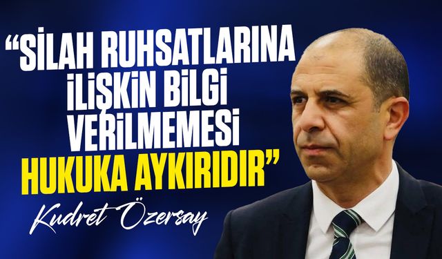 Özersay, silah ruhsatlarına ilişkin açıklama yaptı