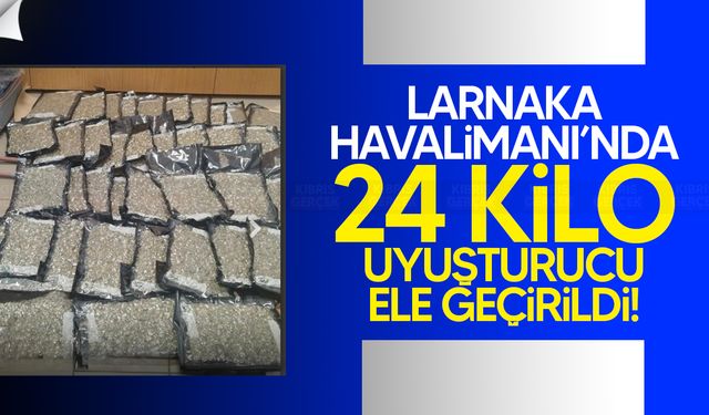 Larnaka Havalimanı’nda 24 kilo hintkeneviri ele geçirildi