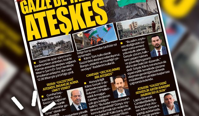 10 EKİM 2025 KIBRIS GERÇEK MANŞET