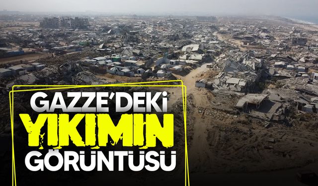 İsrail'in Gazze'nin Tel el-Hava Mahallesi'nde bıraktığı yıkım