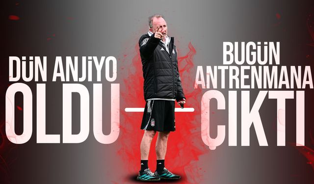 Anjiyo olan Sergen Yalçın ertesi gün antrenmana çıktı