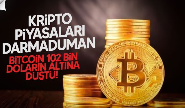 Kripto paralarda kayıplar derinleşiyor: Bitcoin 102 bin doların altına düştü