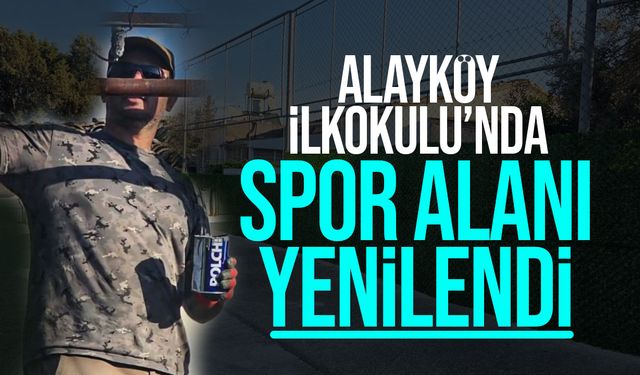 Alayköy İlkokulu’nda Spor Alanı Yenilendi