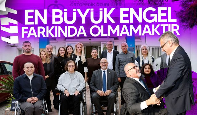 Cumhurbaşkanı Erhürman, eşi ile birlikte Kıbrıs Türk Ortopedik Özürlüler Derneği’ni ziyaret etti