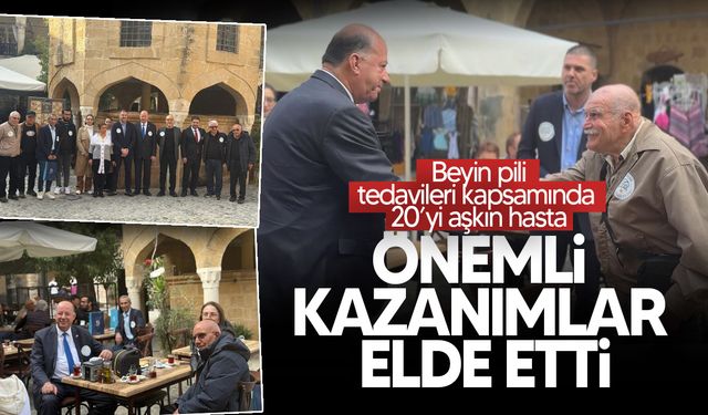 Dinçyürek, sağlığına kavuşan Parkinson hastaları ve sağlık ekibiyle bir araya geldi