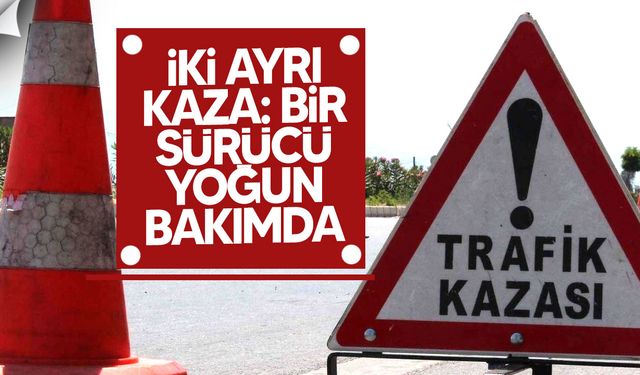 Lefkoşa–Güzelyurt Anayolu’nda iki ayrı trafik kazası: 1 kişi yoğun bakımda!