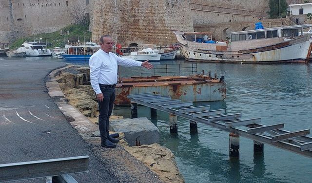 Girne Antik Limanı’nda yenileme çalışmaları sürüyor
