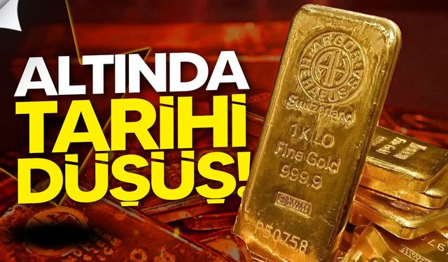 Altın fiyatları sert düştü: Tarihi kayıp