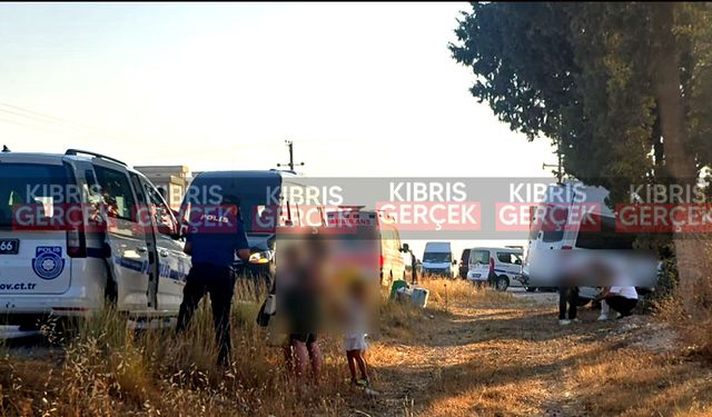 Geçitkale'de minibüs servi ağaçlarına çarptı: 5 kişi hastaneye kaldırıldı