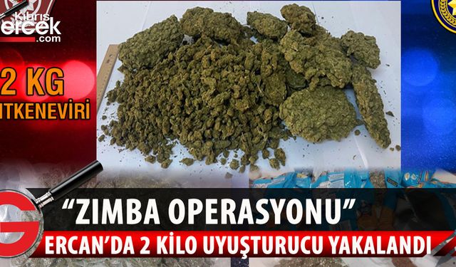 Ercan Havalimanı’ndaki ‘Zımba Operasyonunda’ 2 kilo hintkeneviri ele geçirildi