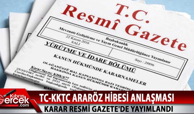 Erdoğan tarafından onaylanan milletlerarası anlaşma, Resmi Gazete'de