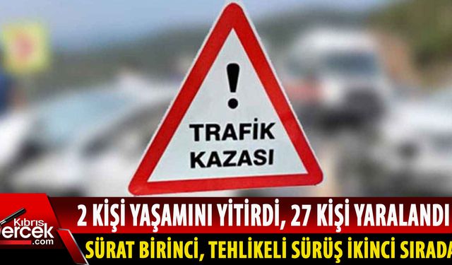 KKTC'de bir haftada 85 trafik kazası meydana geldi