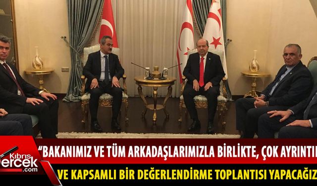 Cumhurbaşkanı Tatar, Türkiye Milli Eğitim Bakanı Özer ve beraberindeki heyeti kabul etti
