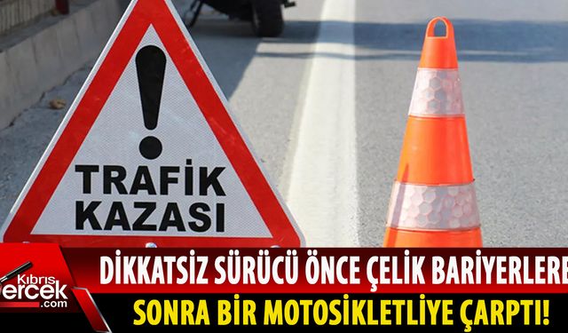 Girne - Alsancak Çevre Yolu'nda kaza! 1 ağır yaralı!