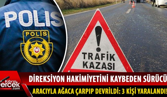 Lefkoşa-Güzelyurt Anayolu'nda korkutan kaza!
