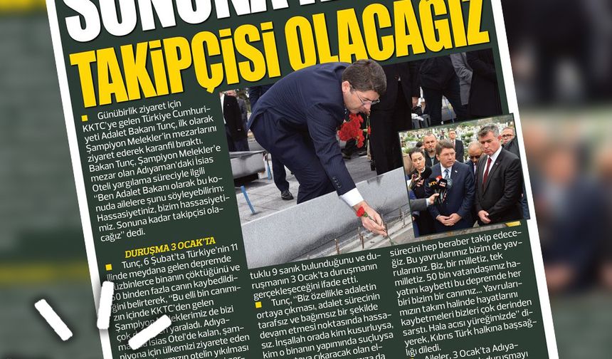 9 ARALIK KIBRIS GERÇEK MANŞET
