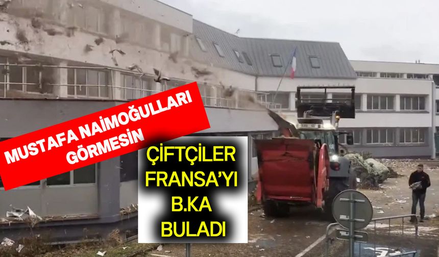 Devlet binasına gübre püskürttüler