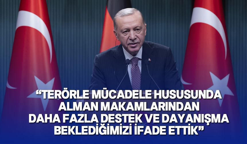 Erdoğan, Almanya Cumhurbaşkanı Steinmeier ile görüşmesine dair açıklamalarda bulundu
