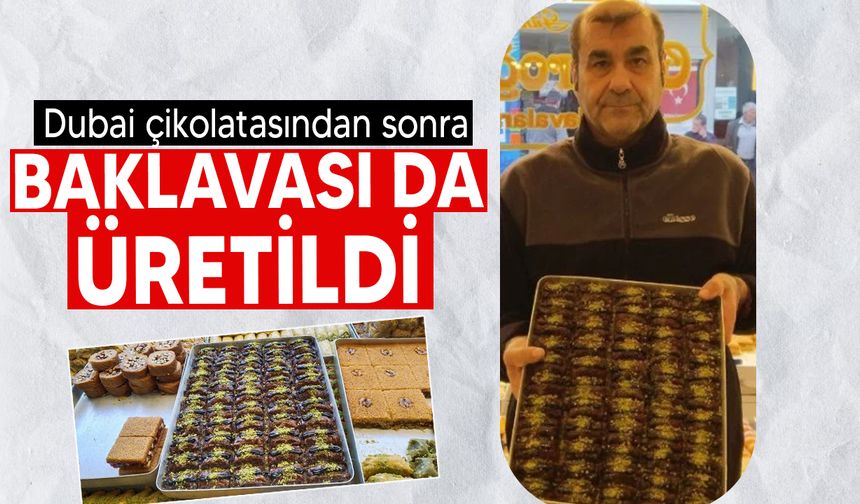 Edirne'de Dubai baklavası yapıldı