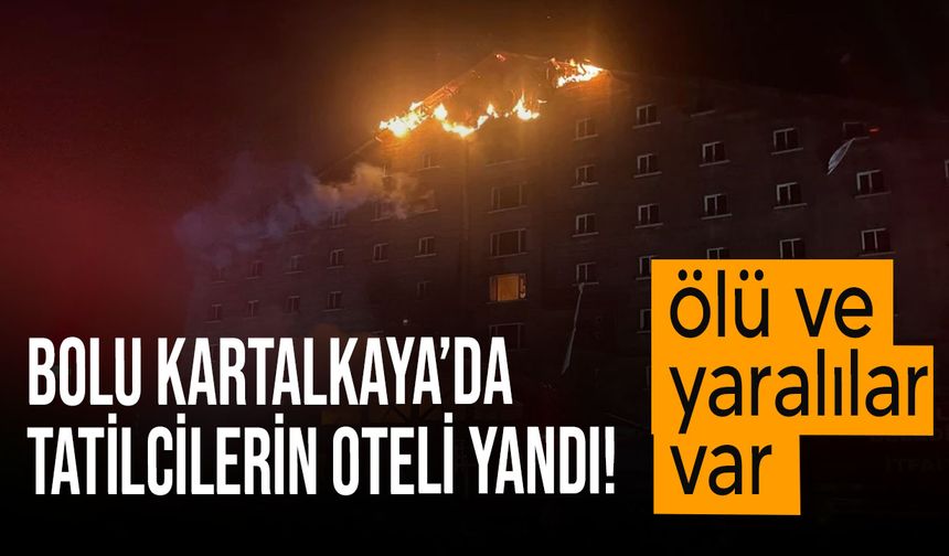 Bolu Kartalkaya'da otel yangını