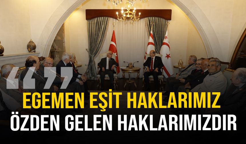 Cumhurbaşkanı Ersin Tatar, TMT Mücahitler Derneği’ni kabul etti