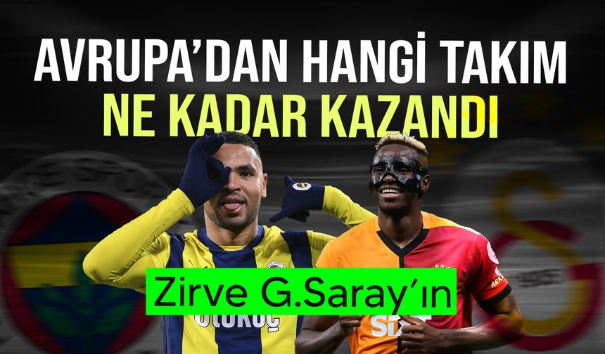 Türk takımlarının bu sezonki UEFA geliri 50,28 milyon euro