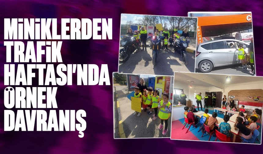 Bilgi Durağı öğrencilerinden sürücülere pankart ve çiçekle teşekkür!