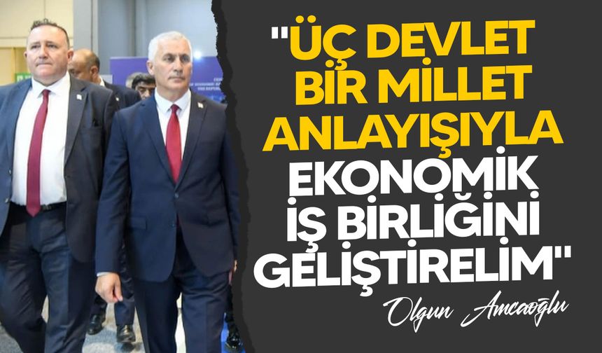 Ekonomi Bakanı Olgun Amcaoğlu Bakü'deki Türk Fuarını ziyaret etti