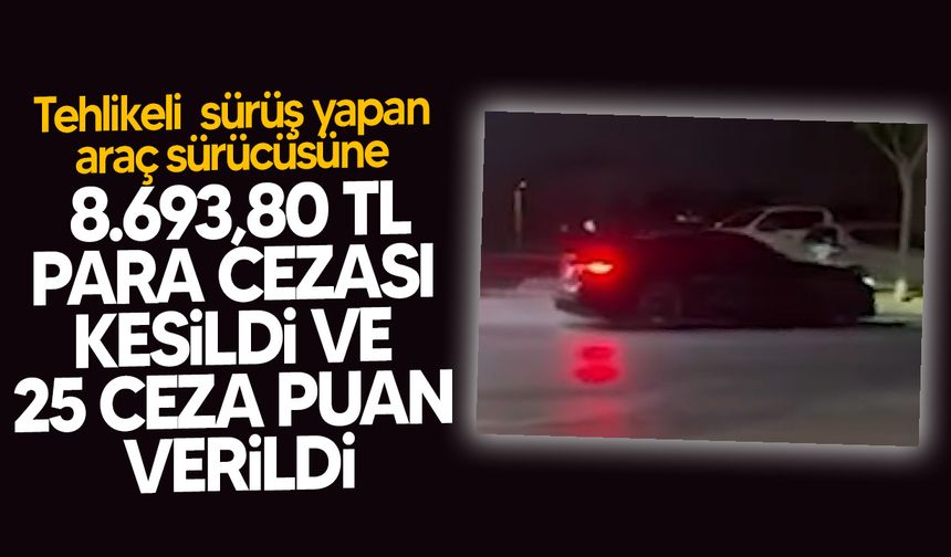Gönyeli Belediye Bulvarı üzerinde tehlikeli sürüş yapan araca ceza kesildi