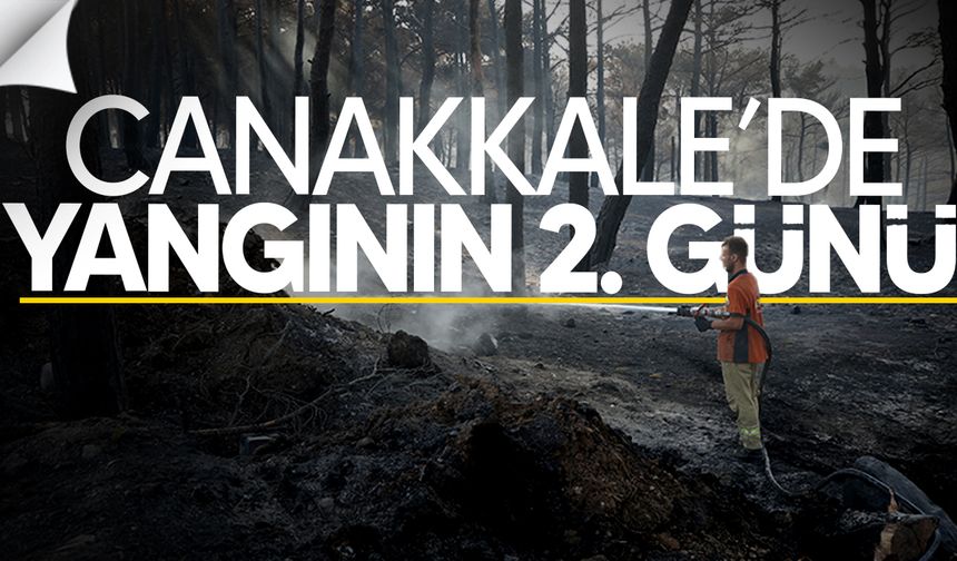 Çanakkale’de Orman Yangınlarına Müdahale 2. Gününde Sürüyor