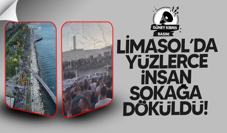 Limasol’da Binlerce Kişiden Büyük Yangın Protestosu