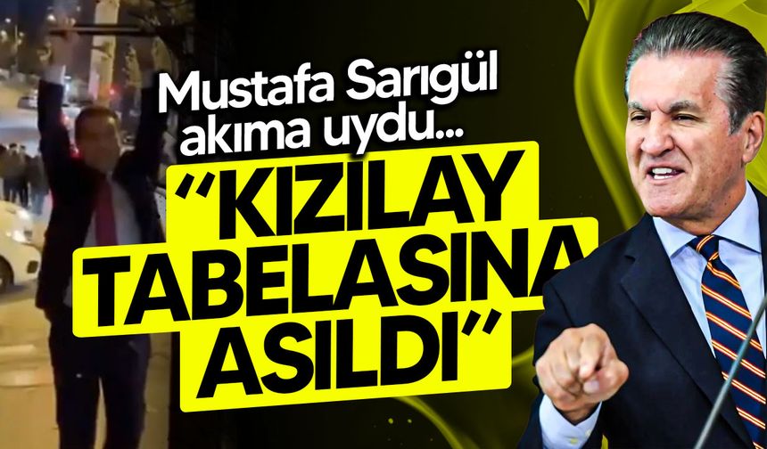 Mustafa Sarıgül, Viral Olan Kızılay Tabelasına Asıldı