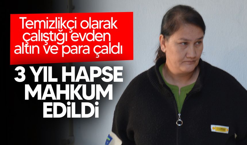 Çalıştığı evden hırsızlık yapan şahıs 3 yıl hapse mahkum edildi!