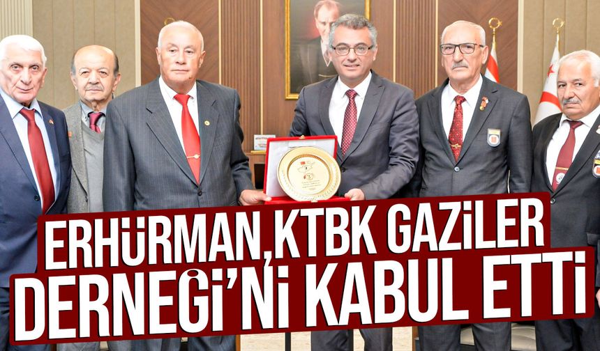 Cumhurbaşkanı Erhürman, KTBK Gaziler Derneği Yetkililerini Kabul Etti