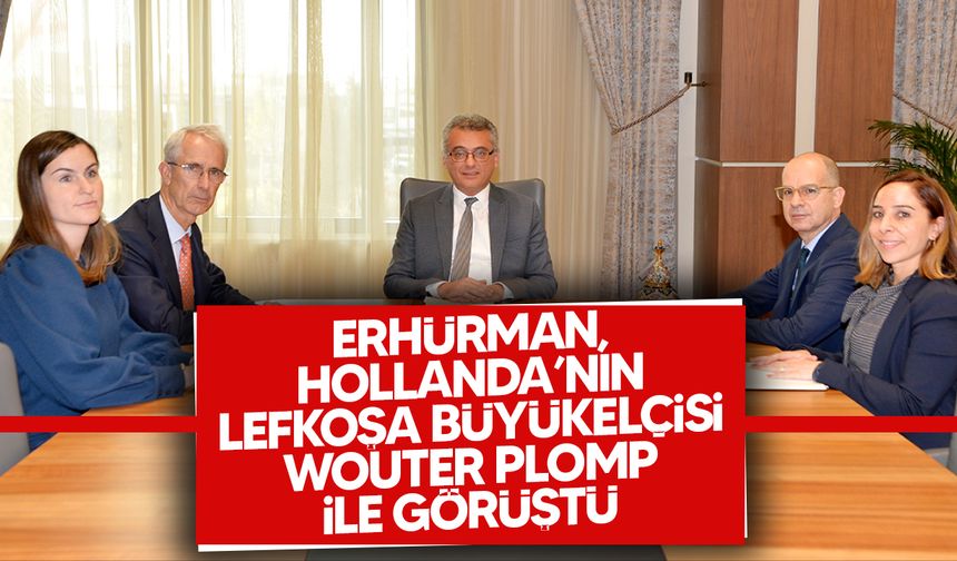 Cumhurbaşkanı Tufan Erhürman, Hollanda’nın Lefkoşa Büyükelçisi Wouter Plomp ile görüştü