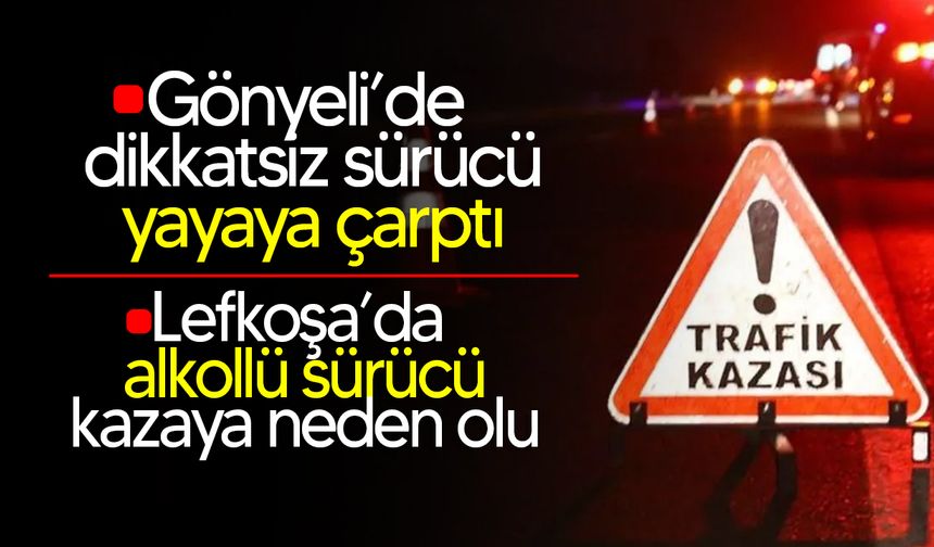 Gönyeli ve Lefkoşa’da iki ayrı trafik kazası!