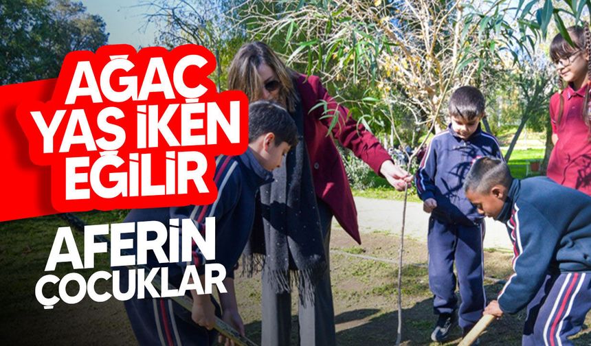 Gazi-Canbulat İlkokulu Öğrencileri Çağlayan Parkı’nda Fidan Dikti