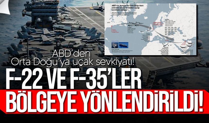 ABD’den Orta Doğu’ya Alarm Sevkiyatı: Onlarca Savaş Uçağı Gönderildi