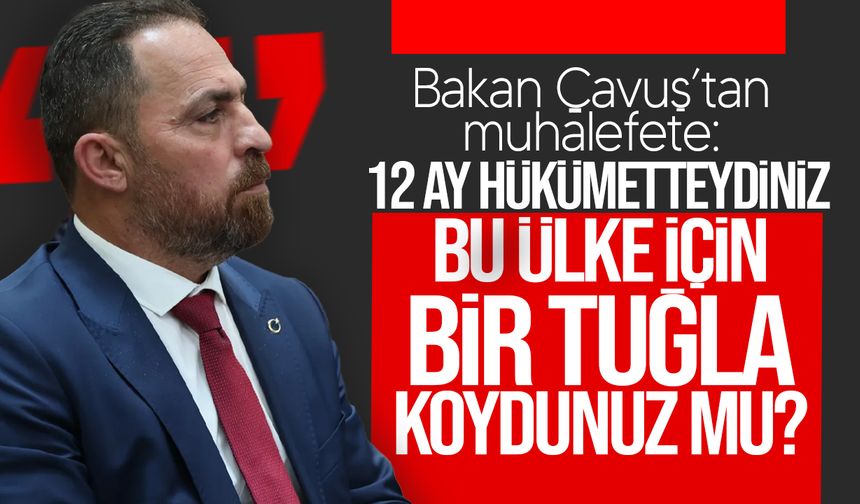 Çavuş: “Utanılacak hiçbir şeyimiz yoktur”